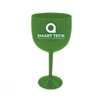 CANECAS E COPOS TAÇAS PLÁSTICAS TAÇA DE GIN 580ML IMPRESSÃO 1 COR LEITOSA VERDE Preto e branco frente - 300 un.