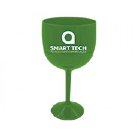 CANECAS E COPOS TAÇAS PLÁSTICAS TAÇA DE GIN 580ML IMPRESSÃO 1 COR LEITOSA VERDE Preto e branco frente - 300 un.