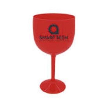 CANECAS E COPOS TAÇAS PLÁSTICAS TAÇA DE GIN 580ML IMPRESSÃO 1 COR LEITOSA VERMELHO 300 un. - Preto e branco frente