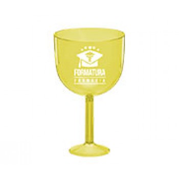 CANECAS E COPOS TAÇAS PLÁSTICAS TAÇA DE GIN 580ML IMPRESSÃO 1 COR TRANSPARENTE AMARELO Preto e branco frente - 500 un.