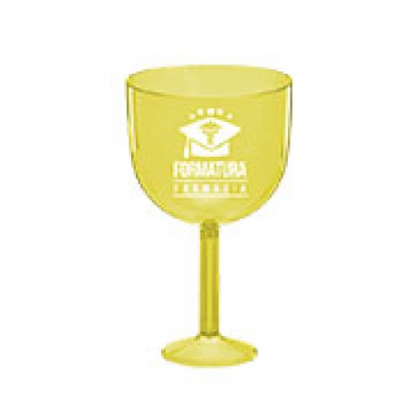 CANECAS E COPOS TAÇAS PLÁSTICAS TAÇA DE GIN 580ML IMPRESSÃO 1 COR TRANSPARENTE AMARELO Preto e branco frente - 500 un.