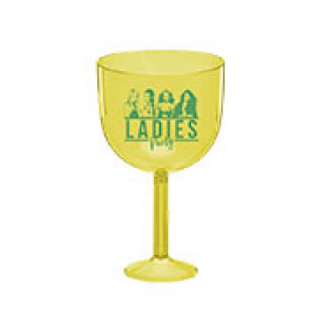 CANECAS E COPOS TAÇAS PLÁSTICAS TAÇA DE GIN 580ML IMPRESSÃO 1 COR TRANSPARENTE AMARELO Preto e branco frente - 1000 un.