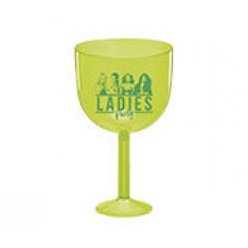 CANECAS E COPOS TAÇAS PLÁSTICAS TAÇA DE GIN 580ML IMPRESSÃO 1 COR TRANSPARENTE AMARELO NEON Preto e branco frente - 1000 un.