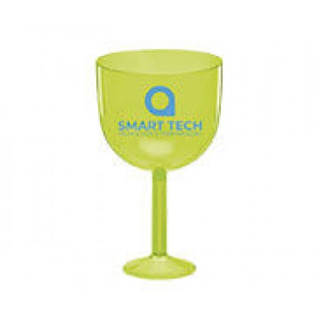 CANECAS E COPOS TAÇAS PLÁSTICAS TAÇA DE GIN 580ML IMPRESSÃO 1 COR TRANSPARENTE AMARELO NEON Preto e branco frente - 300 un.