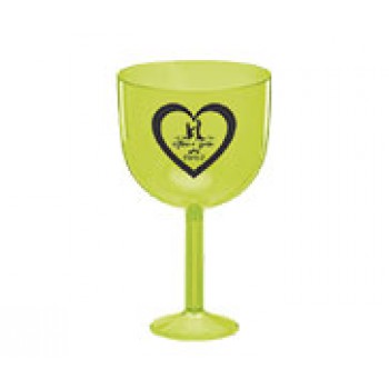 CANECAS E COPOS TAÇAS PLÁSTICAS TAÇA DE GIN 580ML IMPRESSÃO 1 COR TRANSPARENTE AMARELO NEON Preto e branco frente - 50 un.