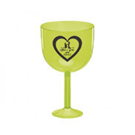 CANECAS E COPOS TAÇAS PLÁSTICAS TAÇA DE GIN 580ML IMPRESSÃO 1 COR TRANSPARENTE AMARELO NEON Preto e branco frente - 50 un.