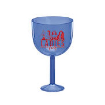 CANECAS E COPOS TAÇAS PLÁSTICAS TAÇA DE GIN 580ML IMPRESSÃO 1 COR TRANSPARENTE AZUL 1000 un. - Preto e branco frente