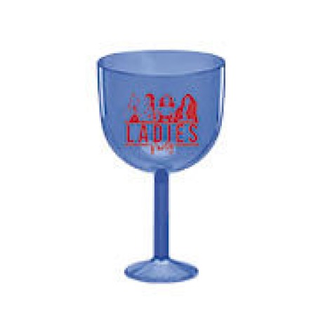 CANECAS E COPOS TAÇAS PLÁSTICAS TAÇA DE GIN 580ML IMPRESSÃO 1 COR TRANSPARENTE AZUL 1000 un. - Preto e branco frente