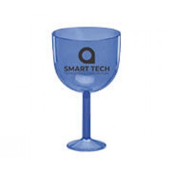 CANECAS E COPOS TAÇAS PLÁSTICAS TAÇA DE GIN 580ML IMPRESSÃO 1 COR TRANSPARENTE AZUL Preto e branco frente - 300 un.