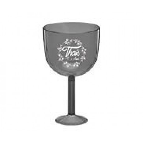 CANECAS E COPOS TAÇAS PLÁSTICAS TAÇA DE GIN 580ML IMPRESSÃO 1 COR TRANSPARENTE PRETO Preto e branco frente - 100 un.