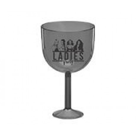 CANECAS E COPOS TAÇAS PLÁSTICAS TAÇA DE GIN 580ML IMPRESSÃO 1 COR TRANSPARENTE PRETO Preto e branco frente - 1000 un.