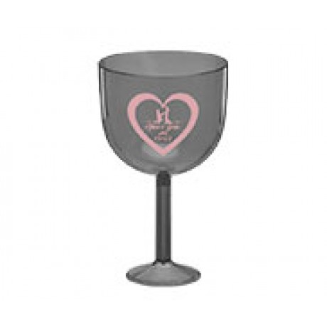 CANECAS E COPOS TAÇAS PLÁSTICAS TAÇA DE GIN 580ML IMPRESSÃO 1 COR TRANSPARENTE PRETO Preto e branco frente - 50 un.
