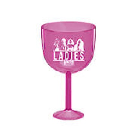 CANECAS E COPOS TAÇAS PLÁSTICAS TAÇA DE GIN 580ML IMPRESSÃO 1 COR TRANSPARENTE ROSA 1000 un. - Preto e branco frente