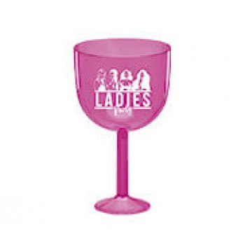 CANECAS E COPOS TAÇAS PLÁSTICAS TAÇA DE GIN 580ML IMPRESSÃO 1 COR TRANSPARENTE ROSA Preto e branco frente - 1000 un.