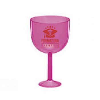 CANECAS E COPOS TAÇAS PLÁSTICAS TAÇA DE GIN 580ML IMPRESSÃO 1 COR TRANSPARENTE ROSA Preto e branco frente - 500 un.