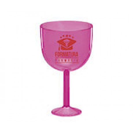 CANECAS E COPOS TAÇAS PLÁSTICAS TAÇA DE GIN 580ML IMPRESSÃO 1 COR TRANSPARENTE ROSA Preto e branco frente - 500 un.