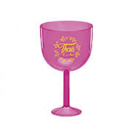 CANECAS E COPOS TAÇAS PLÁSTICAS TAÇA DE GIN 580ML IMPRESSÃO 1 COR TRANSPARENTE ROSA Preto e branco frente - 100 un.