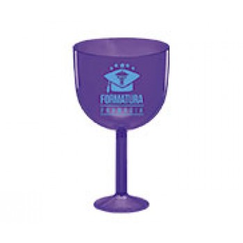 CANECAS E COPOS TAÇAS PLÁSTICAS TAÇA DE GIN 580ML IMPRESSÃO 1 COR TRANSPARENTE ROXO Preto e branco frente - 500 un.