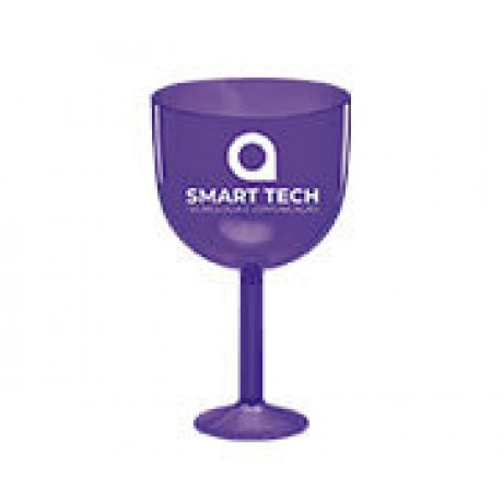 CANECAS E COPOS TAÇAS PLÁSTICAS TAÇA DE GIN 580ML IMPRESSÃO 1 COR TRANSPARENTE ROXO Preto e branco frente - 300 un.