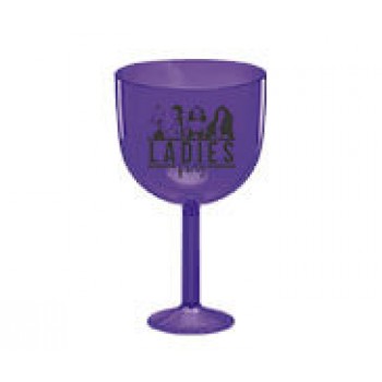 CANECAS E COPOS TAÇAS PLÁSTICAS TAÇA DE GIN 580ML IMPRESSÃO 1 COR TRANSPARENTE ROXO Preto e branco frente - 1000 un.