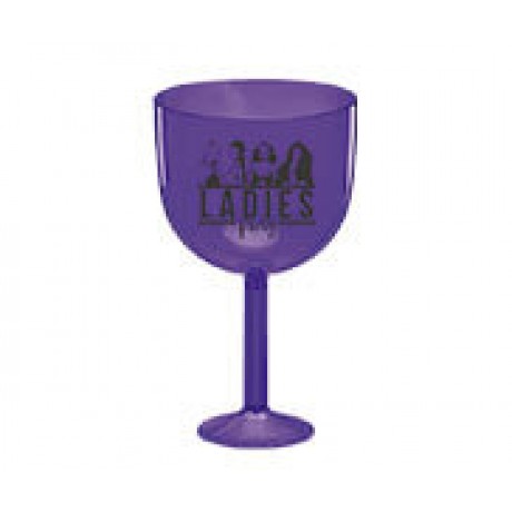 CANECAS E COPOS TAÇAS PLÁSTICAS TAÇA DE GIN 580ML IMPRESSÃO 1 COR TRANSPARENTE ROXO Preto e branco frente - 1000 un.