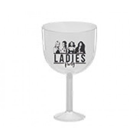 CANECAS E COPOS TAÇAS PLÁSTICAS TAÇA DE GIN 580ML IMPRESSÃO 1 COR TRANSPARENTE TRANSPARENTE Preto e branco frente - 1000 un.