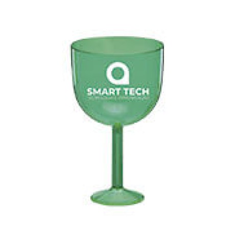 CANECAS E COPOS TAÇAS PLÁSTICAS TAÇA DE GIN 580ML IMPRESSÃO 1 COR TRANSPARENTE VERDE 300 un. - Preto e branco frente