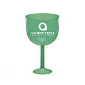 CANECAS E COPOS TAÇAS PLÁSTICAS TAÇA DE GIN 580ML IMPRESSÃO 1 COR TRANSPARENTE VERDE Preto e branco frente - 300 un.