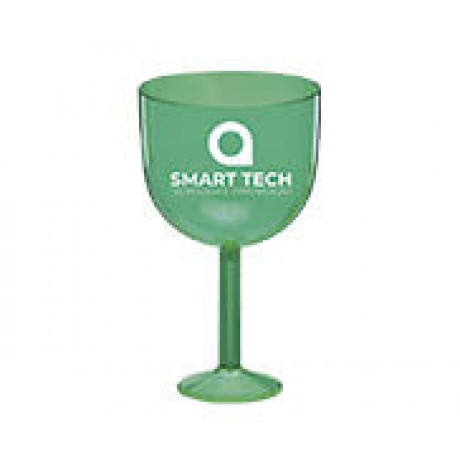CANECAS E COPOS TAÇAS PLÁSTICAS TAÇA DE GIN 580ML IMPRESSÃO 1 COR TRANSPARENTE VERDE Preto e branco frente - 300 un.