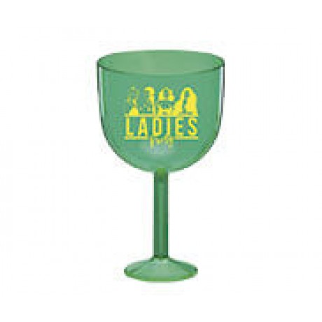 CANECAS E COPOS TAÇAS PLÁSTICAS TAÇA DE GIN 580ML IMPRESSÃO 1 COR TRANSPARENTE VERDE Preto e branco frente - 1000 un.