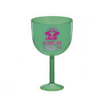 CANECAS E COPOS TAÇAS PLÁSTICAS TAÇA DE GIN 580ML IMPRESSÃO 1 COR TRANSPARENTE VERDE Preto e branco frente - 500 un.
