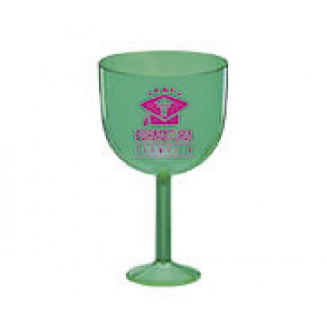 CANECAS E COPOS TAÇAS PLÁSTICAS TAÇA DE GIN 580ML IMPRESSÃO 1 COR TRANSPARENTE VERDE Preto e branco frente - 500 un.