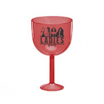 CANECAS E COPOS TAÇAS PLÁSTICAS TAÇA DE GIN 580ML IMPRESSÃO 1 COR TRANSPARENTE VERMELHO Preto e branco frente - 1000 un.