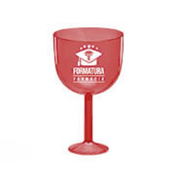 CANECAS E COPOS TAÇAS PLÁSTICAS TAÇA DE GIN 580ML IMPRESSÃO 1 COR TRANSPARENTE VERMELHO Preto e branco frente - 500 un.