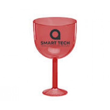 CANECAS E COPOS TAÇAS PLÁSTICAS TAÇA DE GIN 580ML IMPRESSÃO 1 COR TRANSPARENTE VERMELHO Preto e branco frente - 300 un.