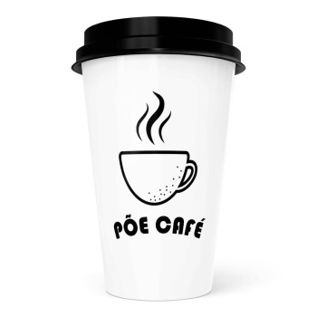 COPO BUCKS 550ML IMPRESSÃO SILK BRANCO 500 un. - Preto e branco frente e verso