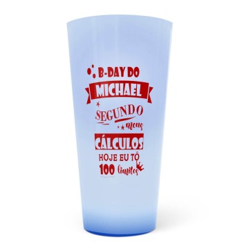 COPOS ECOLÓGICOS 550ML IMPRESSÃO SILK AZUL TRANSLÚCIDO 500 un. - Preto e branco frente e verso
