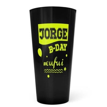 COPOS ECOLÓGICOS 550ML IMPRESSÃO SILK PRETO 500 un. - Preto e branco frente e verso