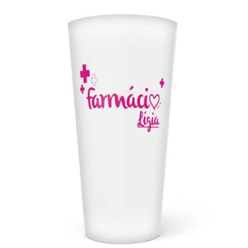 COPOS ECOLÓGICOS 550ML IMPRESSÃO SILK TRANSPARENTE 100 un. - Preto e branco frente e verso