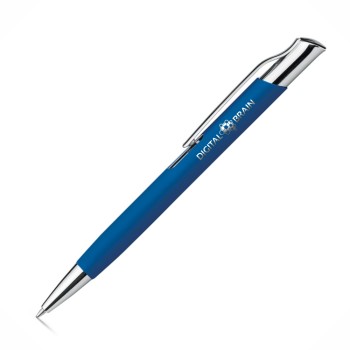 CANETAS GRAVAÇÃO A LASER LINHA PREMIUM OLAF SOFT AZUL ESCURA Preto e branco frente - 25 un.