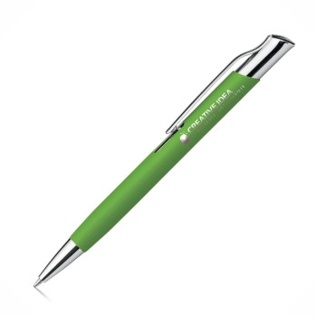 CANETAS GRAVAÇÃO A LASER LINHA PREMIUM OLAF SOFT VERDE CLARO Preto e branco frente - 10 un.