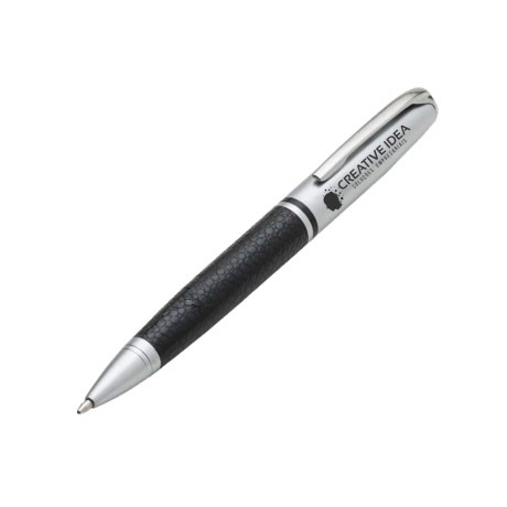 CANETAS GRAVAÇÃO A LASER LINHA PREMIUM PRINCE METAL Preto e branco frente - 100 un.