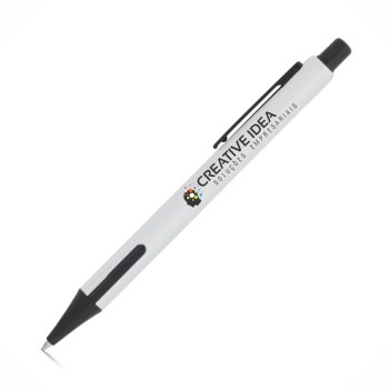 CANETAS IMPRESSÃO COLORIDA LINHA PREMIUM INKY BRANCA Colorido frente e verso - 25 un.