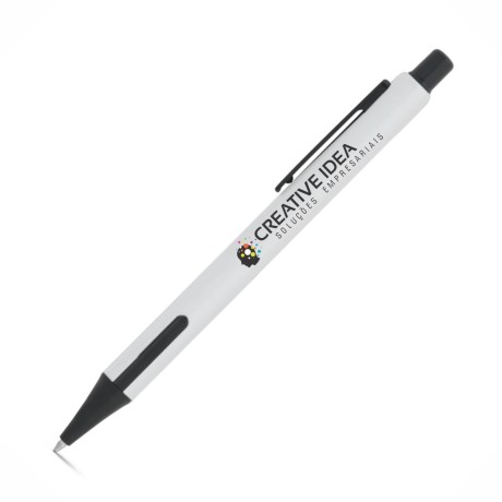 CANETAS IMPRESSÃO COLORIDA LINHA PREMIUM INKY BRANCA Colorido frente e verso - 25 un.