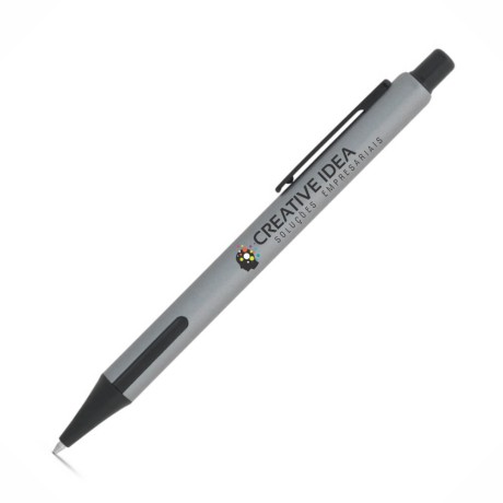 CANETAS IMPRESSÃO COLORIDA LINHA PREMIUM INKY CINZA Colorido frente - 10 un.