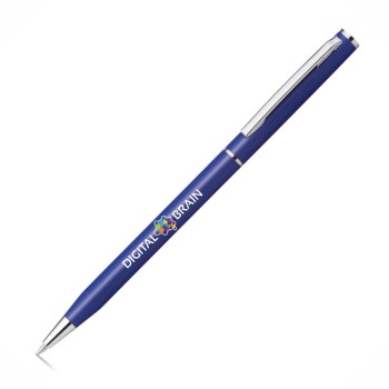 CANETAS IMPRESSÃO COLORIDA LINHA PREMIUM LESLEY METALLIC AZUL Colorido frente e verso - 25 un.