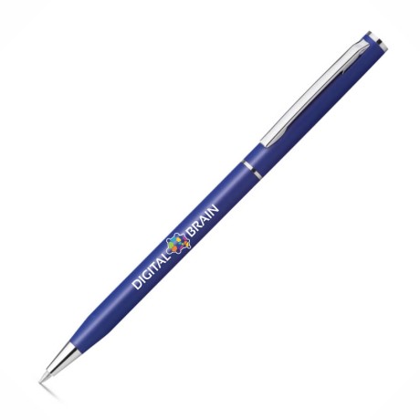 CANETAS IMPRESSÃO COLORIDA LINHA PREMIUM LESLEY METALLIC AZUL Colorido frente e verso - 25 un.