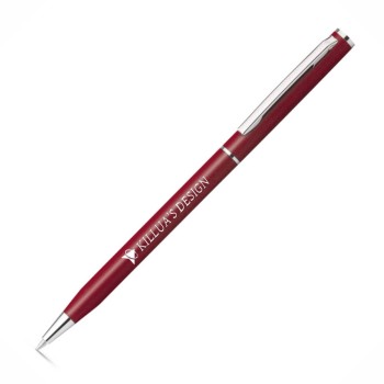 CANETAS IMPRESSÃO COLORIDA LINHA PREMIUM LESLEY METALLIC BORDÔ Colorido frente - 50 un.