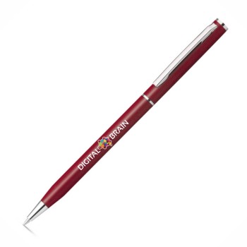 CANETAS IMPRESSÃO COLORIDA LINHA PREMIUM LESLEY METALLIC BORDÔ Colorido frente - 25 un.