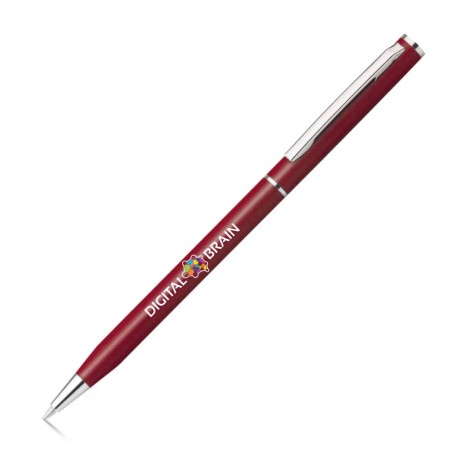 CANETAS IMPRESSÃO COLORIDA LINHA PREMIUM LESLEY METALLIC BORDÔ Colorido frente - 25 un.